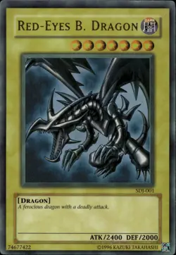 Red-Eyes B. Dragon Faded Unl Ed Ultra Rare SDJ-001 Yu-Gi-Oh! - Image 1