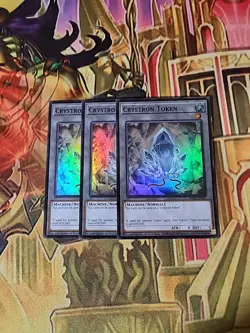 3X Crystron Token OP28-EN027 Super Rare NM Yugioh - Image 1