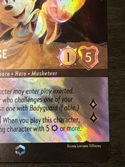 Disney Lorcana Musketeer Champion Minnie Mouse Card Enchanted 206/204 Foil - Image 4