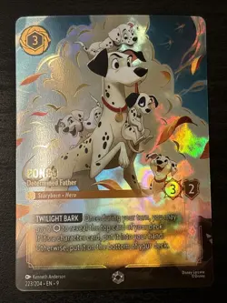 Disney Lorcana Fabled- Pongo - Determined Father Enchanted 223/204 Holo - Image 1