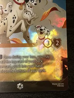 Disney Lorcana Fabled- Pongo - Determined Father Enchanted 223/204 Holo - Image 4