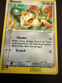 Pokemon TCG Meowth Black Star Promos Holo Card 13 Nm - Image 1