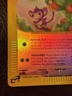 Pokemon TCG Aipom Reverse Holo Aquapolis 67/147 E card LP - Image 5