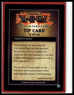1996 YuGiOh Dark Revelation Tip Card #9/50 - Image 1