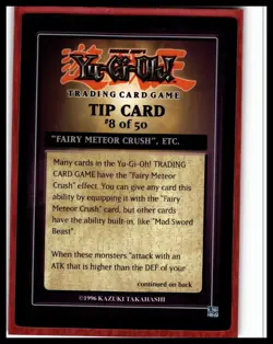 1996 YuGiOh Dark Revelation Tip Card #8/50 - Image 1