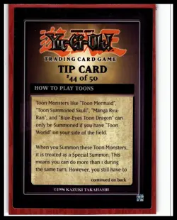 1996 YuGiOh Dark Revelation Tip Card #44/50 - Image 1