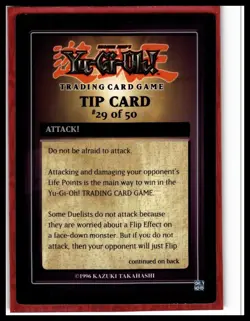 1996 YuGiOh Dark Revelation Tip Card #29/50 - Image 1
