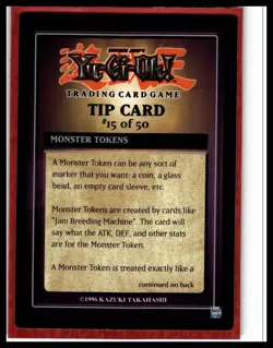 1996 YuGiOh Dark Revelation Tip Card #15/50 - Image 1