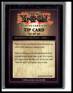 1996 YuGiOh Dark Revelation Tip Card #32/50 - Image 1