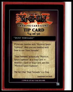1996 YuGiOh Dark Revelation Tip Card #14/50 - Image 1