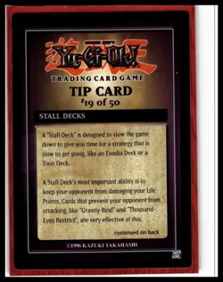 1996 YuGiOh Dark Revelation Tip Card #19/50 - Image 1