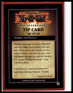 1996 YuGiOh Dark Revelation Tip Card #40/50 - Image 1