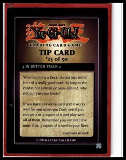 1996 YuGiOh Dark Revelation Tip Card #23/50 - Image 1