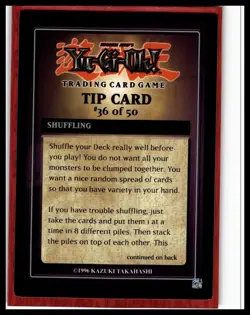 1996 YuGiOh Dark Revelation Tip Card #36/50 - Image 1
