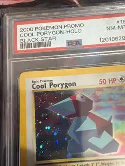 2000 Pokemon TCG Cool Porygon Black Star Holo Card PSA 8 WOTC Promo - Image 3