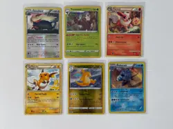 Lot of 6 Pokemon Cards Vintage Holo Reverse Holo Raichu Dragonite Flareon LP/MP - Image 1