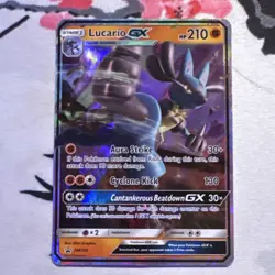 Pokemon Lucario GX Promo Holo SM Promos SM100 Stage 1 210HP TCG Card - Image 1