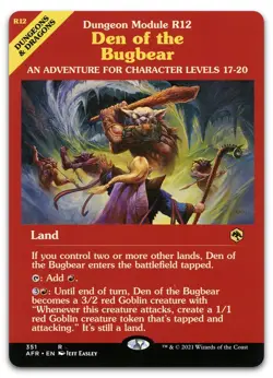 Den of the Bugbear (Dungeon Module) #351 (NM) Forgotten Realms AFR Magic MTG - Image 1