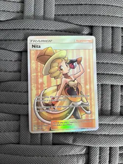 Pokemon Nita TCG Full Art Card Team Up 180/181 MODERATELY PLAYED - Image 1