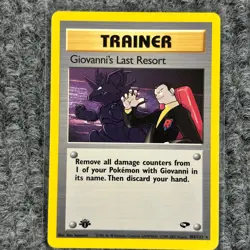 Vintage Pokemon Gym Challenge Giovanni's Last Resort 1st Edition 105/132 Rare NM - Image 1