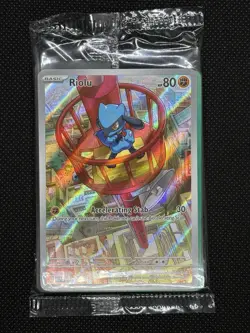 Pokemon TCG RIOLU 010 Black Star Promo Mega Evolution Illustration SEALED - Image 1