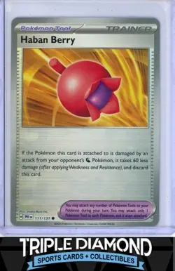 2025 Pokemon Prismatic Evolution #111/131 Haban Berry Poke Ball Holo H20 - Image 1