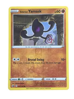 New: 2021 Pokemon TCG Galarian Yamask 082 Chilling Reign Reverse Holo Common - Image 1