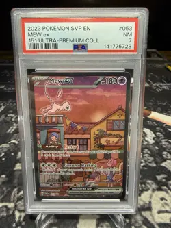 2023 Pokemon Black Star Promo Mew ex 151 Ultra Premium Collection #053 PSA 7 - Image 3