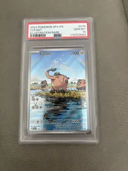 2024 Pokemon SFA EN Cufant 076 Illustration Rare PSA 10 Gem Mt - Image 1