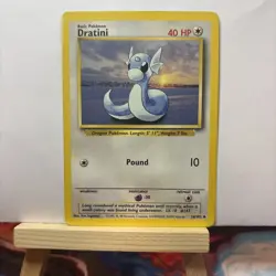 Pokemon Dratini 26/102 BS Base Set Unlimited LP/NM - Image 1