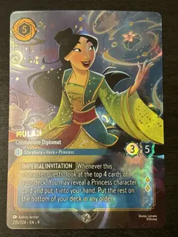 MULAN Considerate Diplomat ENCHANTED Disney Lorcana FABLED 235/204 Foil - Image 1