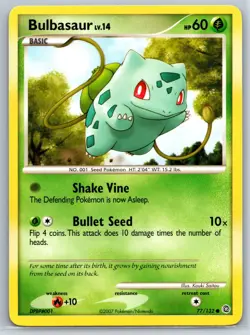 Bulbasaur - DP Secret Wonders 77/132 Kouki Saitou Pokemon 151 Card NM - Image 1
