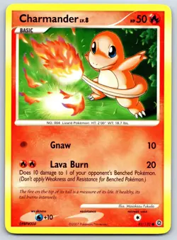 Charmander - DP Secret Wonders 82/132 Masakazu Fukuda Pokemon 151 Card LP - Image 1