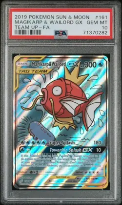 Base set cards Magikarp & Wailord GX 161/181 Team Up Full Art Ultra Rare Holo - Image 1
