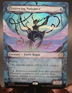 Flitterwing Nuisance (Showcase) Lorwyn Eclipsed MTG Foil Near Mint - Image 1