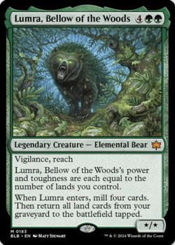 MTG Lumra, Bellow of the Woods BLB NM M Mythic 183 Legendary Creature Bear - Image 1