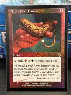 Invasion MTG FOIL Troll-Horn Cameo Magic NM UP - Image 1