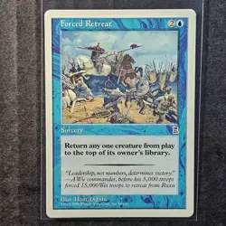 Forced Retreat #44 Portal Three Kingdoms WOTC MtG PTK P3K LP English (1/2) - Image 1