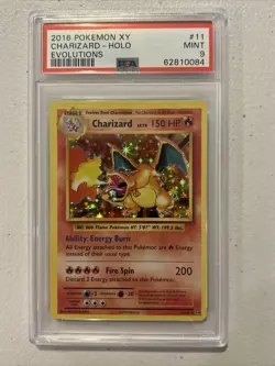 2016 Pokemon XY Evolutions Charizard Holo PSA 9 Mint #11 - Image 1