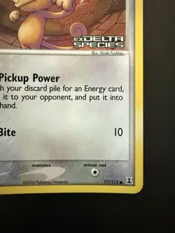 Pokemon TCG EX Delta Species 2005 - MEOWTH 77/113 Reverse Stamped Holo NM - Image 2