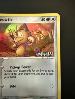Pokemon TCG EX Delta Species 2005 - MEOWTH 77/113 Reverse Stamped Holo NM - Image 3