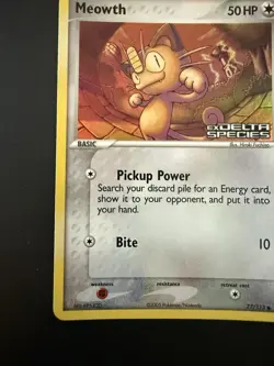 Pokemon TCG EX Delta Species 2005 - MEOWTH 77/113 Reverse Stamped Holo NM - Image 5