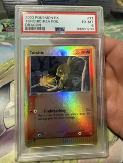 2003 POKEMON TORCHIC DRAGON REVERSE HOLO #77 PSA 6 - Image 1