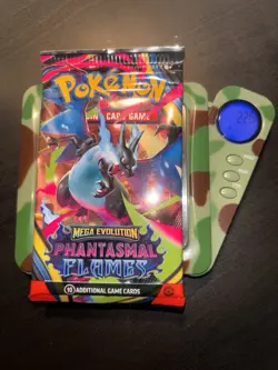 22.6g HEAVY Pokemon TCG: Mega Evo Phantasmal Flames Pack SEALED Charizard Art - Image 1