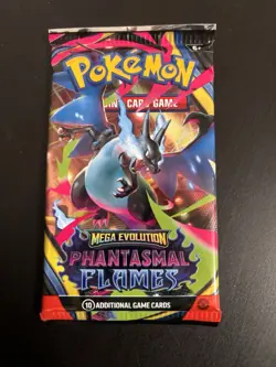 22.6g HEAVY Pokemon TCG: Mega Evo Phantasmal Flames Pack SEALED Charizard Art - Image 2