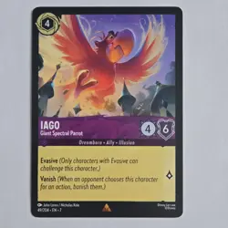 Disney Lorcana Iago-Giant Spectral Parrot Aladdin Character 49/204 - Image 1