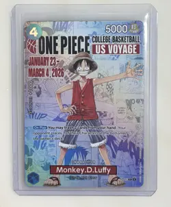 Monkey.D.Luffy [College Basketball US Voyage] P-055 One Piece Promo Card - Image 1