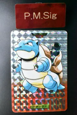 Blastoise File No. 009 Bandai Carddass Vending Red 1996 Prism Pokemon Card - Image 1