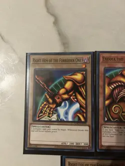 Yugioh Complete Exodia the Forbidden One + Original Egyptian God Card Set - Image 3