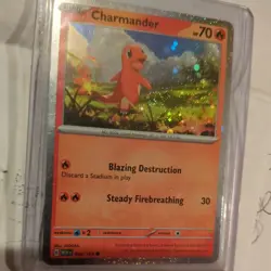 Charmander ~Swirl~ 004/165 Scarlet & Violet 151 Cosmos Holo Pokemon TCG NM - Image 1